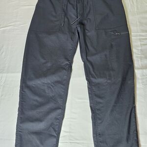 Nike Dri-Fit Golf Pants Men Large Black Cargo Pocket Elastic Waist Drawstring
